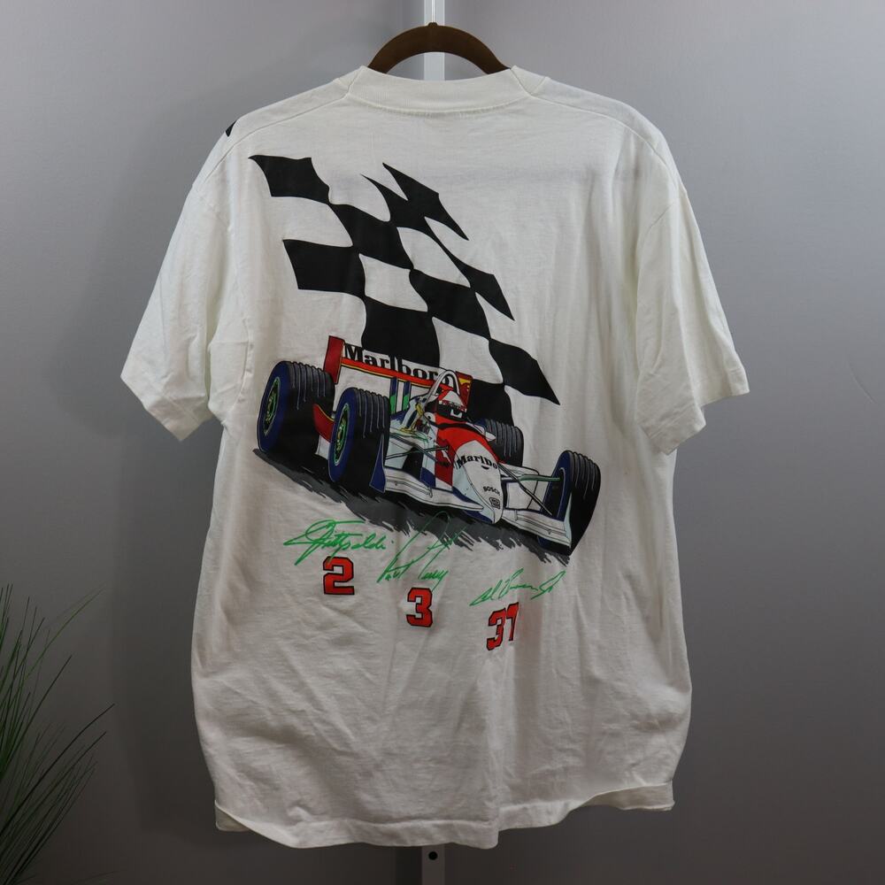 Vintage Marlboro Racing Team T-Shirt XL Single Stitch‎ Made in USA